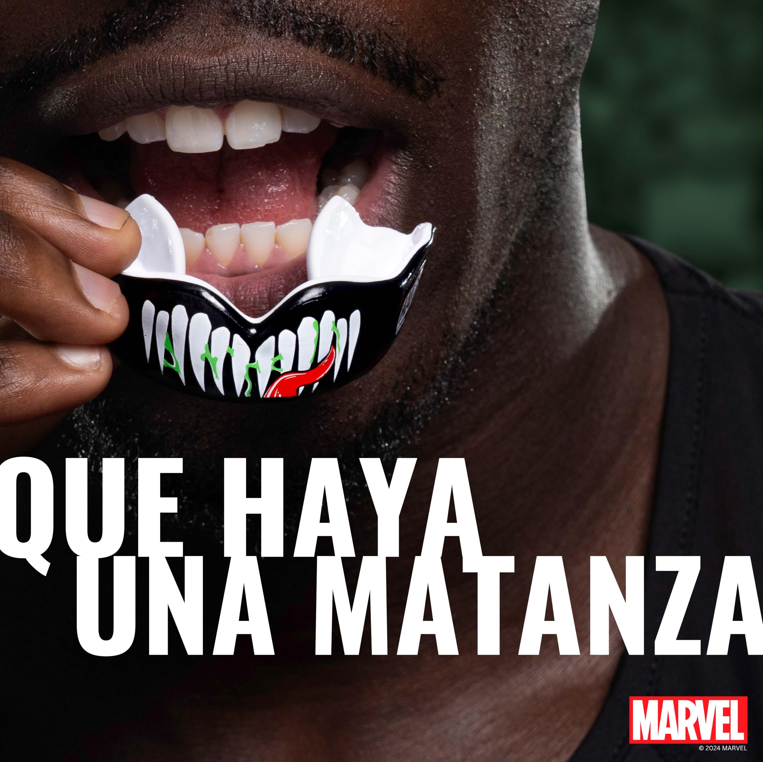 Marvel Venom Protector bucal adultos y niños para todos los deportes de contacto, incluidos rugby, MMA, artes marciales de kickboxing, judo, hockey y boxeo