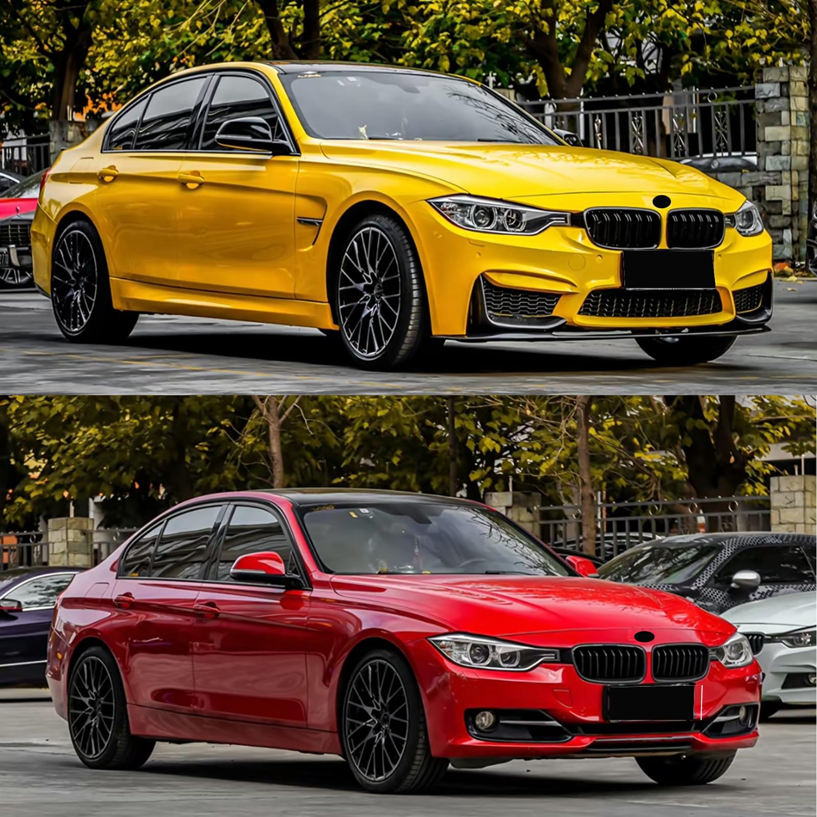 F30 F31 F35 Griglia Anteriore per BMW Serie 3 A Doppio Rene Frontali Griglia Di Ricambio per Auto ABS Nero Lucido per BMW 3er 2012-2019 318d 320d 330d 320i 328i 335i (For 3er F30 2012-2018)