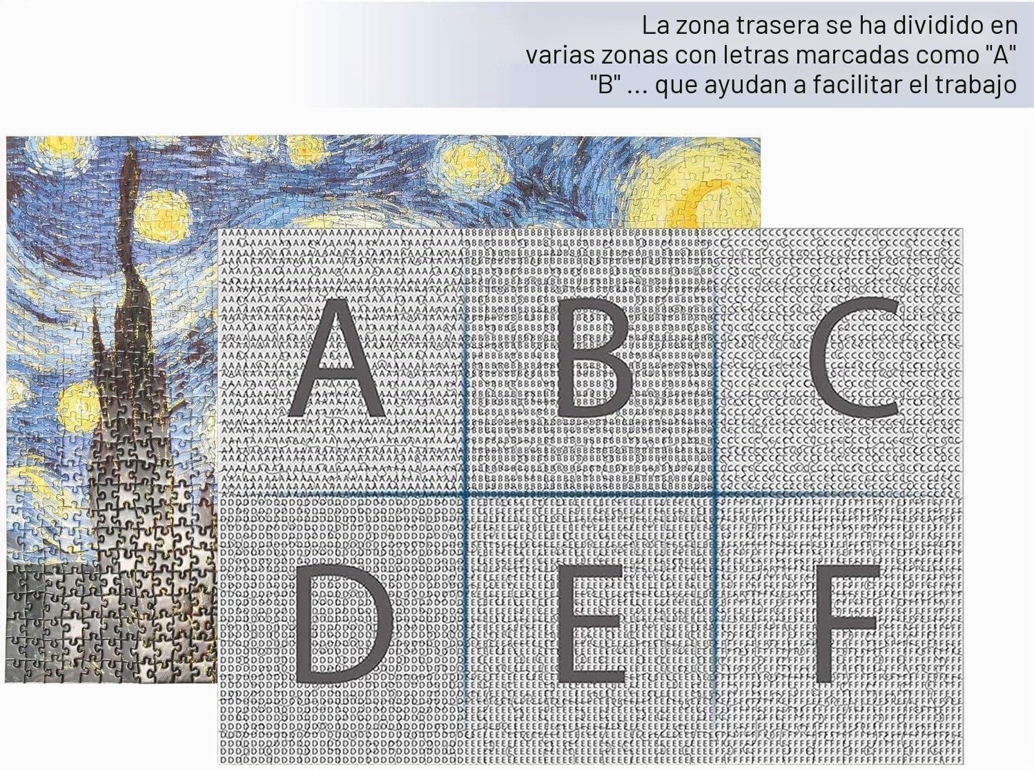 Puzzle 3000 Piezas, Noche Estrellada de Vincent Van Gogh, 115 x 82 cm, Puzzle de 3000 Piezas para Adultos, Juguete Educativo Puzzle, Puzzles Van Gogh para Adultos y Niños