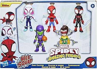 Marvel Spidey & His Amazing Friends Action Figures Superheroes + Villains (Choose Figure) (Spidey & Friends Villain Pack (5))