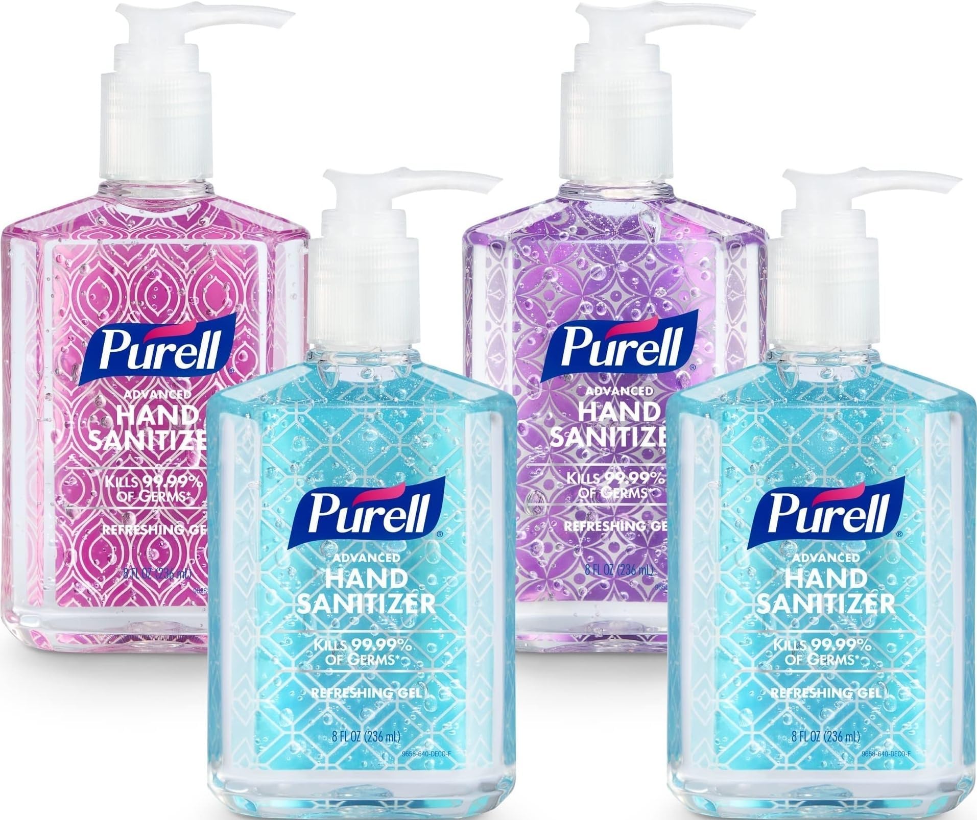 Purell Hand Sanitizer Gel Design Series Bottle 4ct x 8fl oz- 9652-06-ECDECO