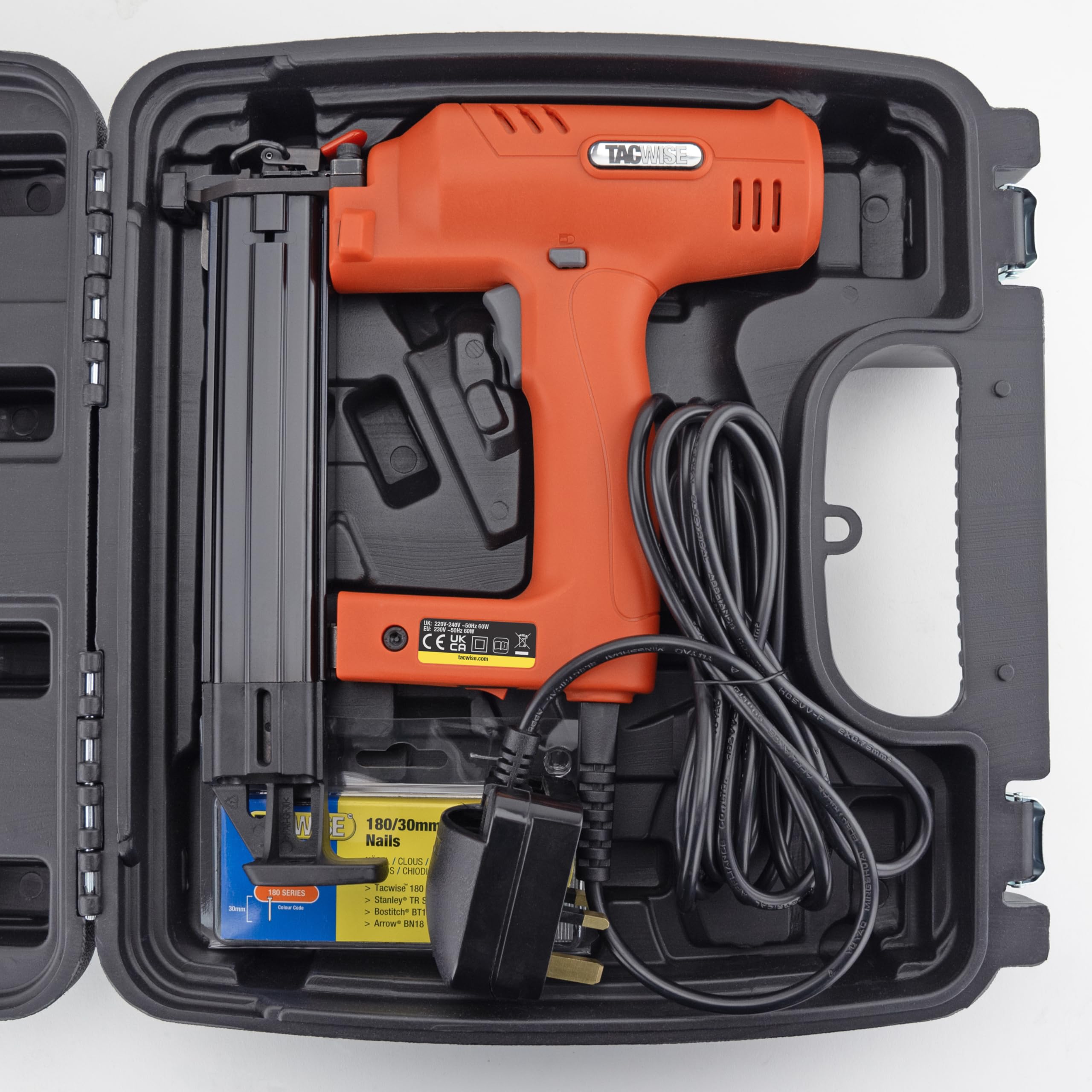 Tacwise 1705 Master Nailer 181ELS Pro Chiodatrice Elettrica Brad con 1000 Chiodi, Utilizza Chiodi Tipo 18G