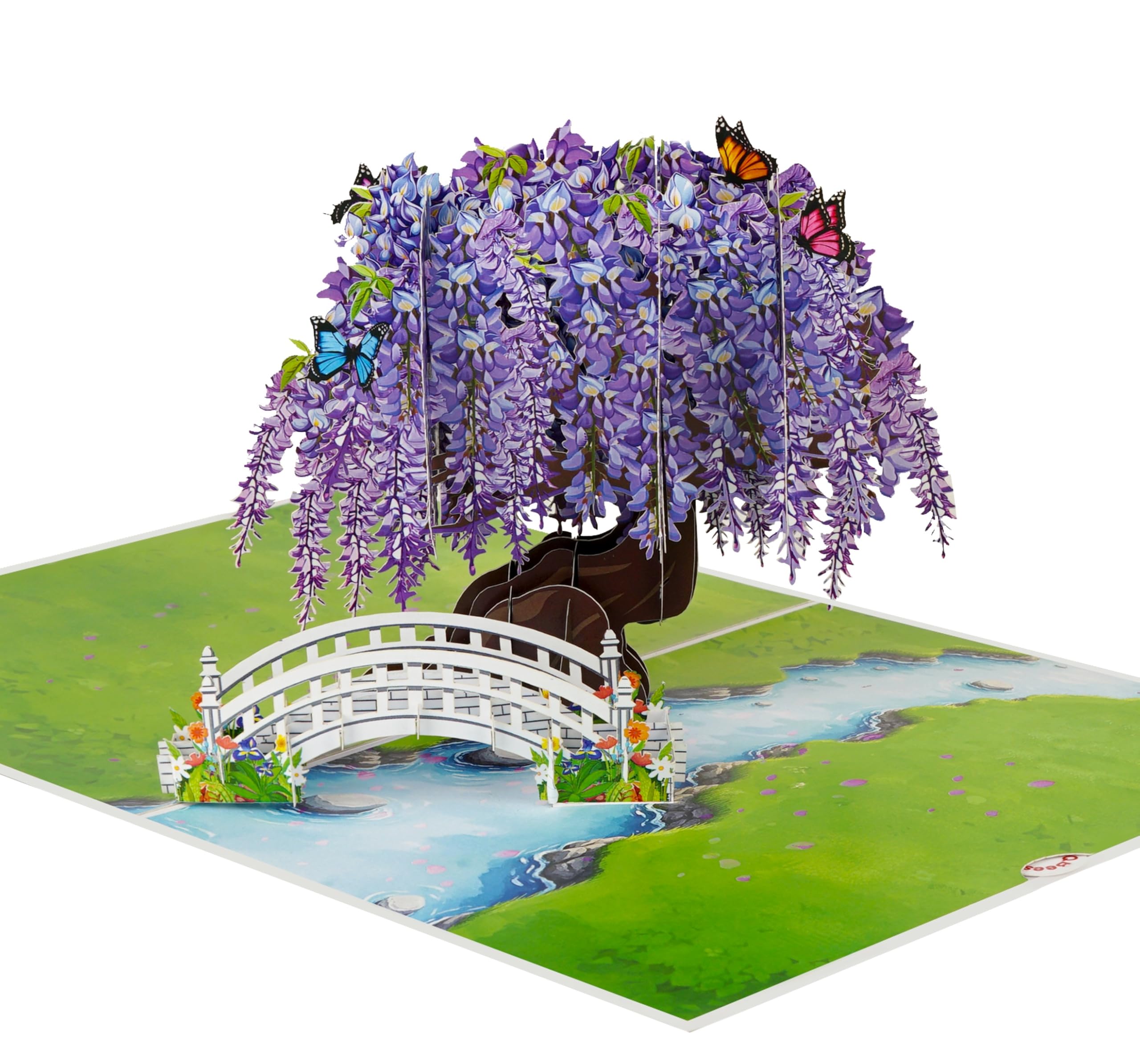 Birthday Card Pop Up | 3D Mothers Day Greeting, Pop-up for Daughter, Women Mum Grandma (Size 15x20 cm - Wisteria Bridge) — image 1