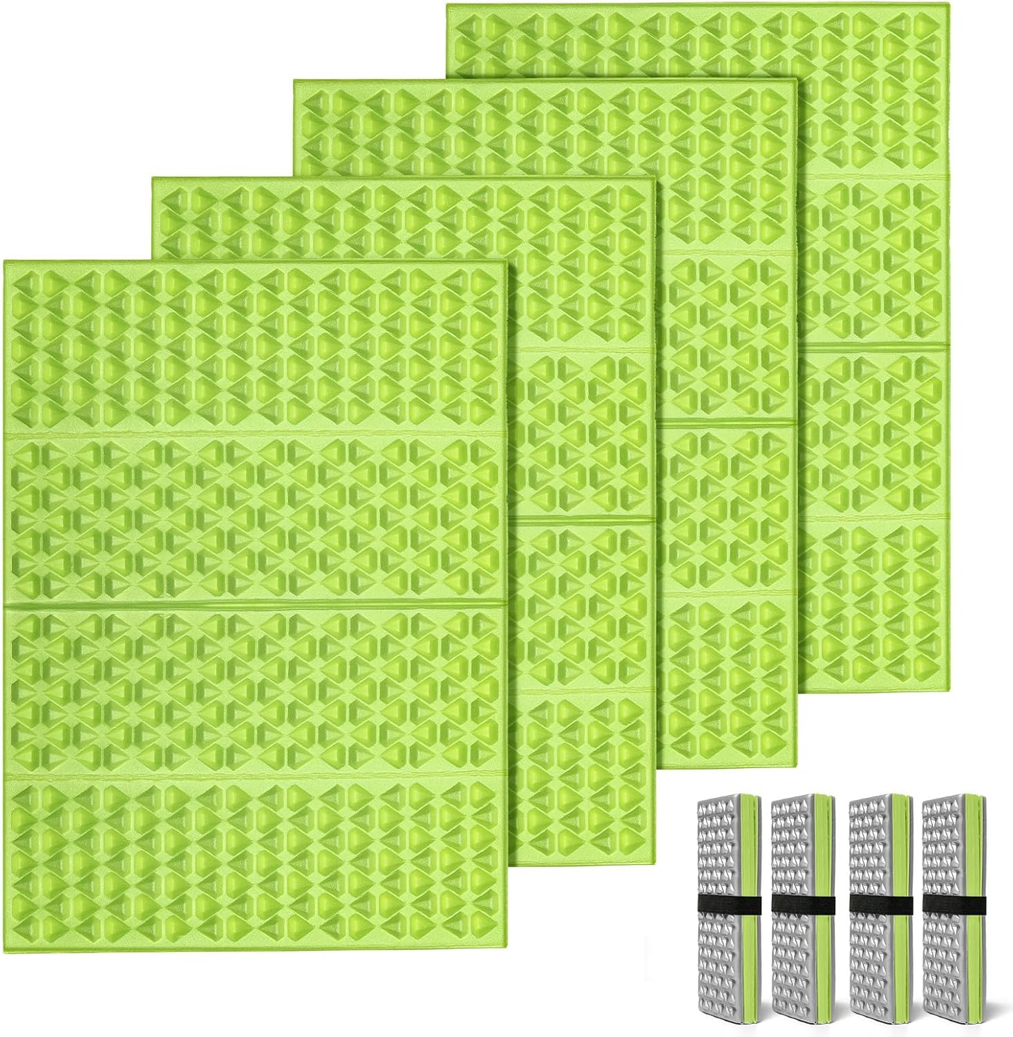 FOCHIER F Stadium Seat Pad, Foam Sitting Pad Mat, Diamond Foldable Camping Seat Cushion for Bleachers, Outdoor Hiking, Backpacking, Picnic, Fishing, Concert,Mountaineering