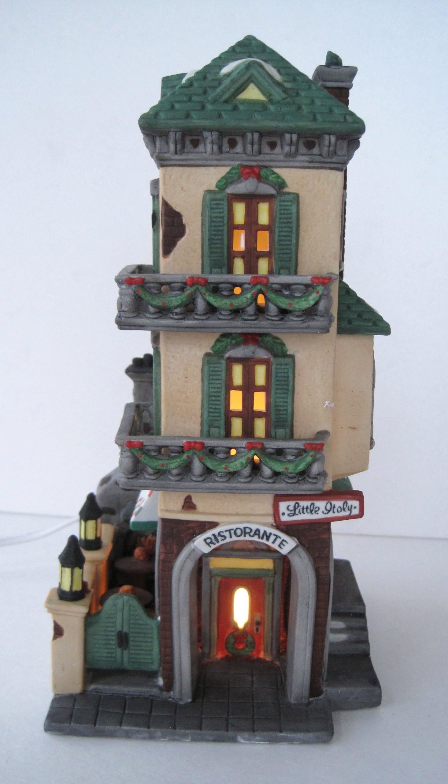 Department 56 Heritage Village Collection ; Christmas in the City Series ; Italian Restaurant Little Italy Ristorante #55387