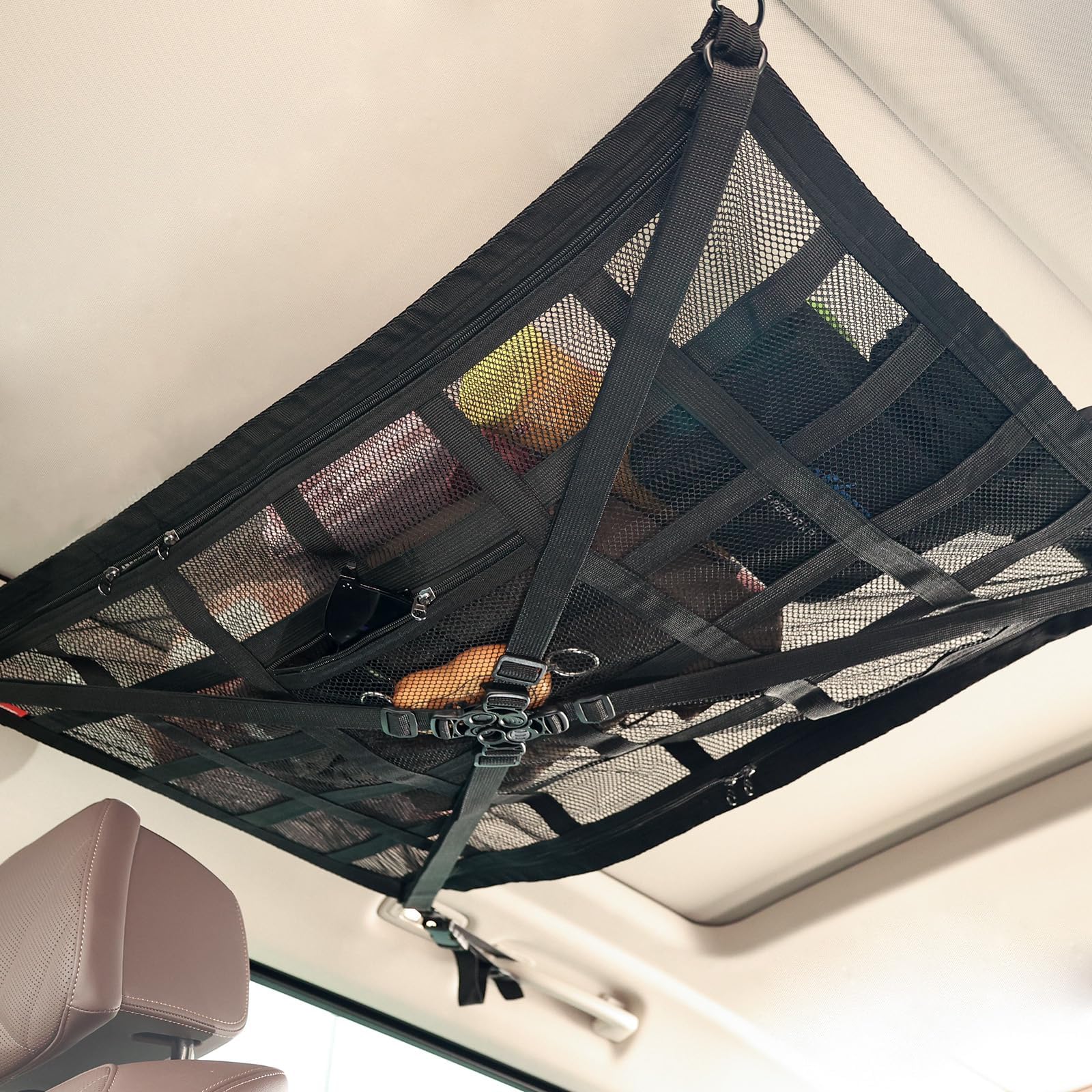 Soptrise Car Ceiling Storage Net for BMW M4 Coupé F82 I 2014-2020, Roof Organizer Heavy Duty Storage Net Interior Net, Ceiling Storage Net