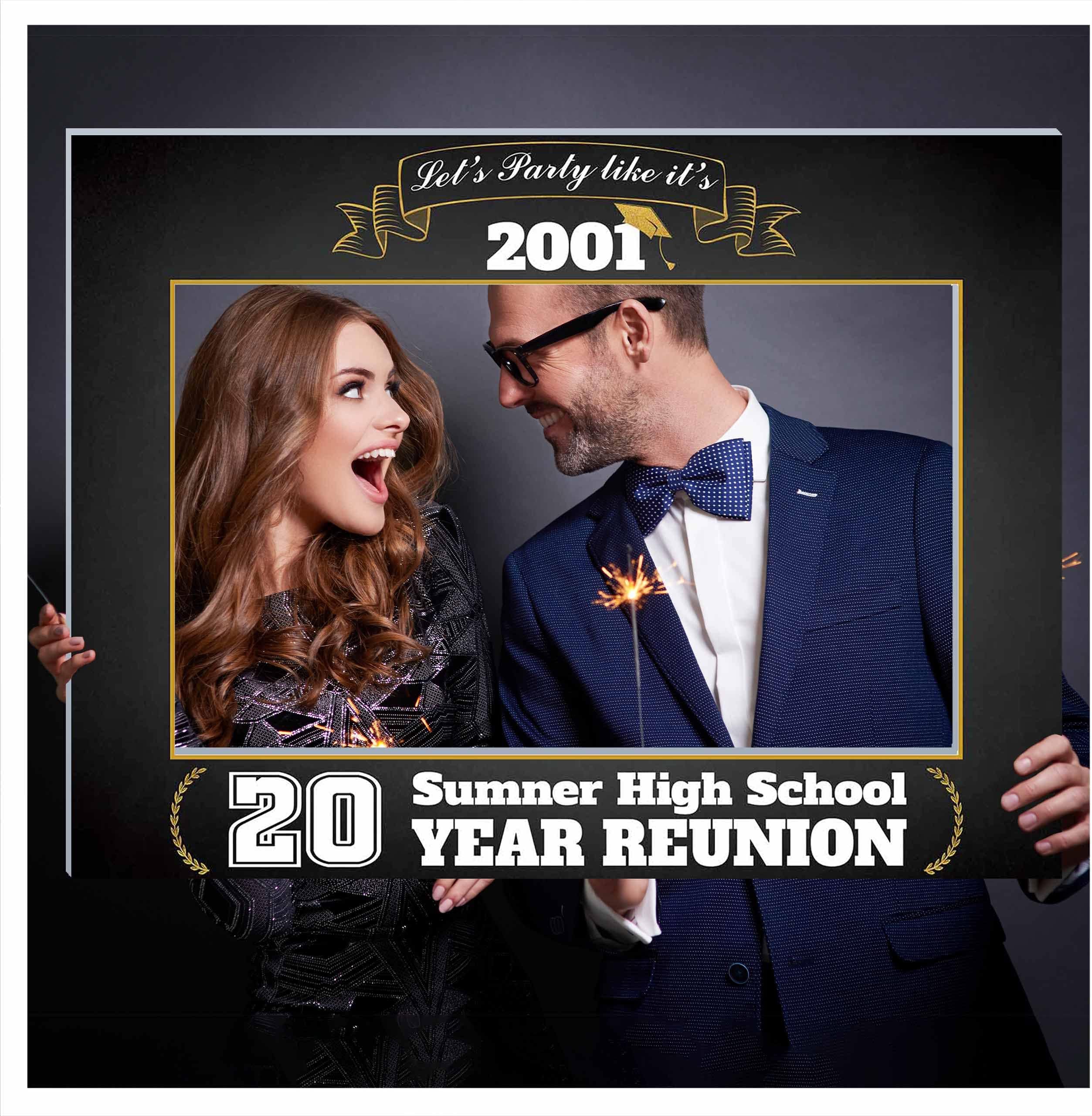 Custom Graduation Reunion Photo Booth Frame - Photo Booth Frame for Class Reunion Party - Personalized High School Reunion Photo Booth Frame - Graduation Photo Booth Props Selfie Station