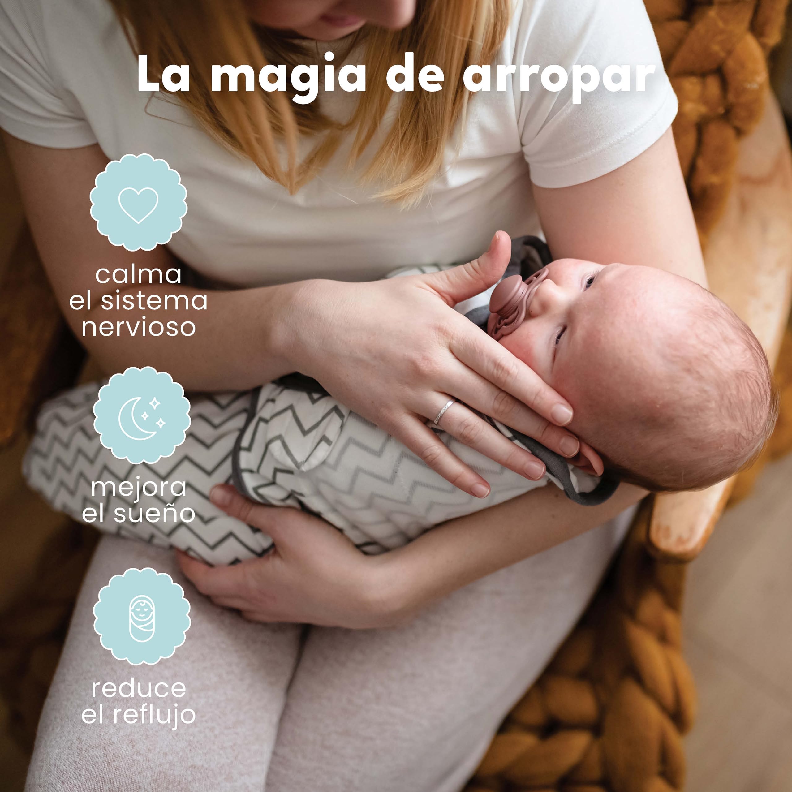 CuddleBug - Manta Ajustable para bebé (3 Unidades, tamaño pequeño/Mediano, 0-3 Meses)