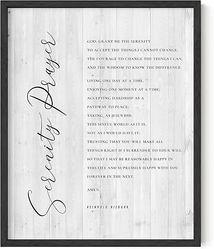 HAUS AND HUES Serenity Prayer - Póster impreso para pared, decoración de versículos de la Biblia, regalo para devoción diaria, regalos religiosos