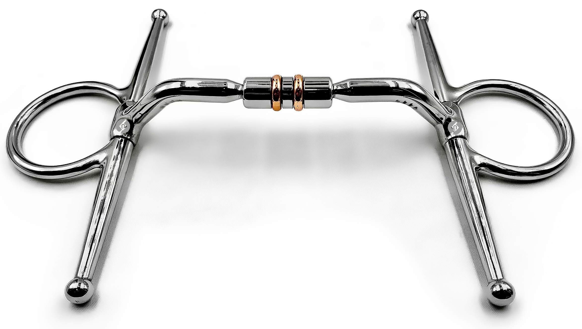 OTTE Full Cheek Pelham Snaffle with Copper Barrel and Copper Inlay Horse Bit (5")
