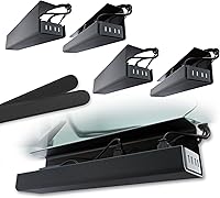 Vista 10 de Bandeja de gestión de cables debajo del escritorio sin tornillos - Instalación autoadhesiva, gestión de cables, bandeja de cables, organizador