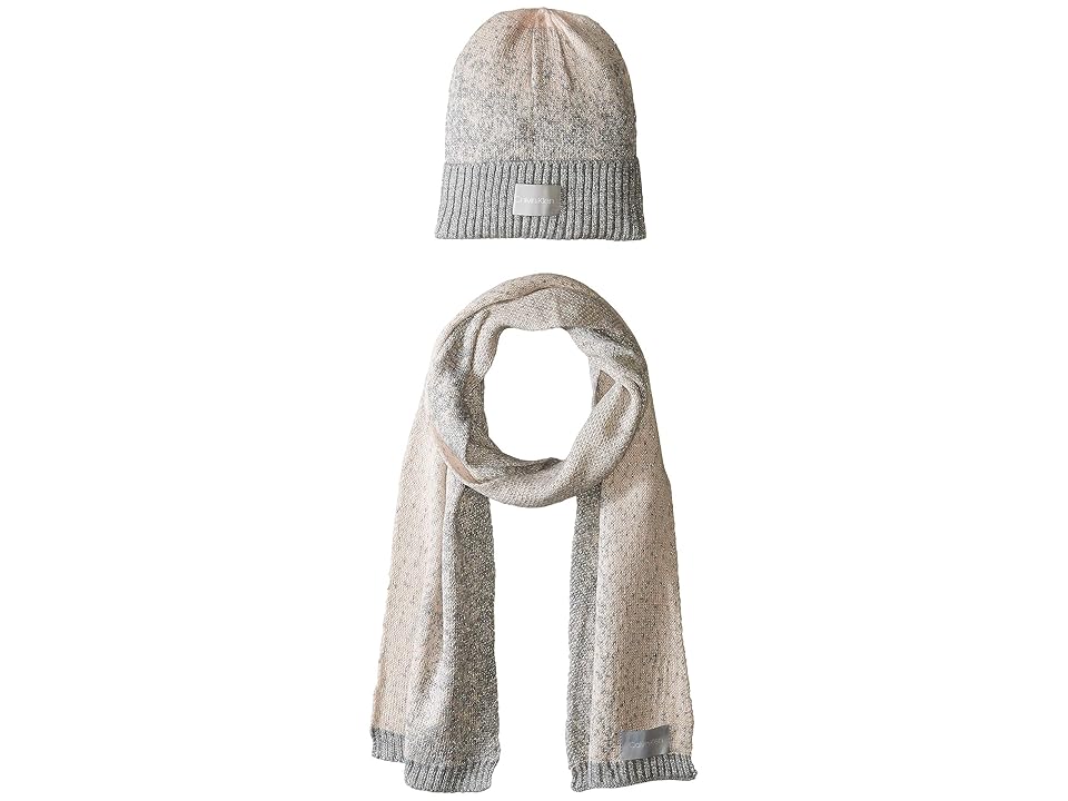 

Calvin Klein Lurex Sparkle/Beanie Muffler Two-Piece Set (Petal) Scarves