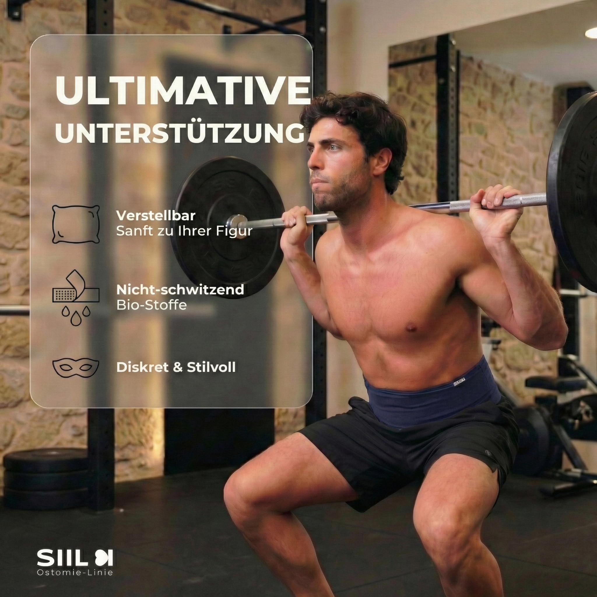 SIIL Stoma Belt for Men & Women | Premium Ostomy Bag Covers | Sports & Swimming | Colostomy Belts, Illeostomy Covers | Ostomy Wrap (Improved Zipper & Velcros) Made in EU - L