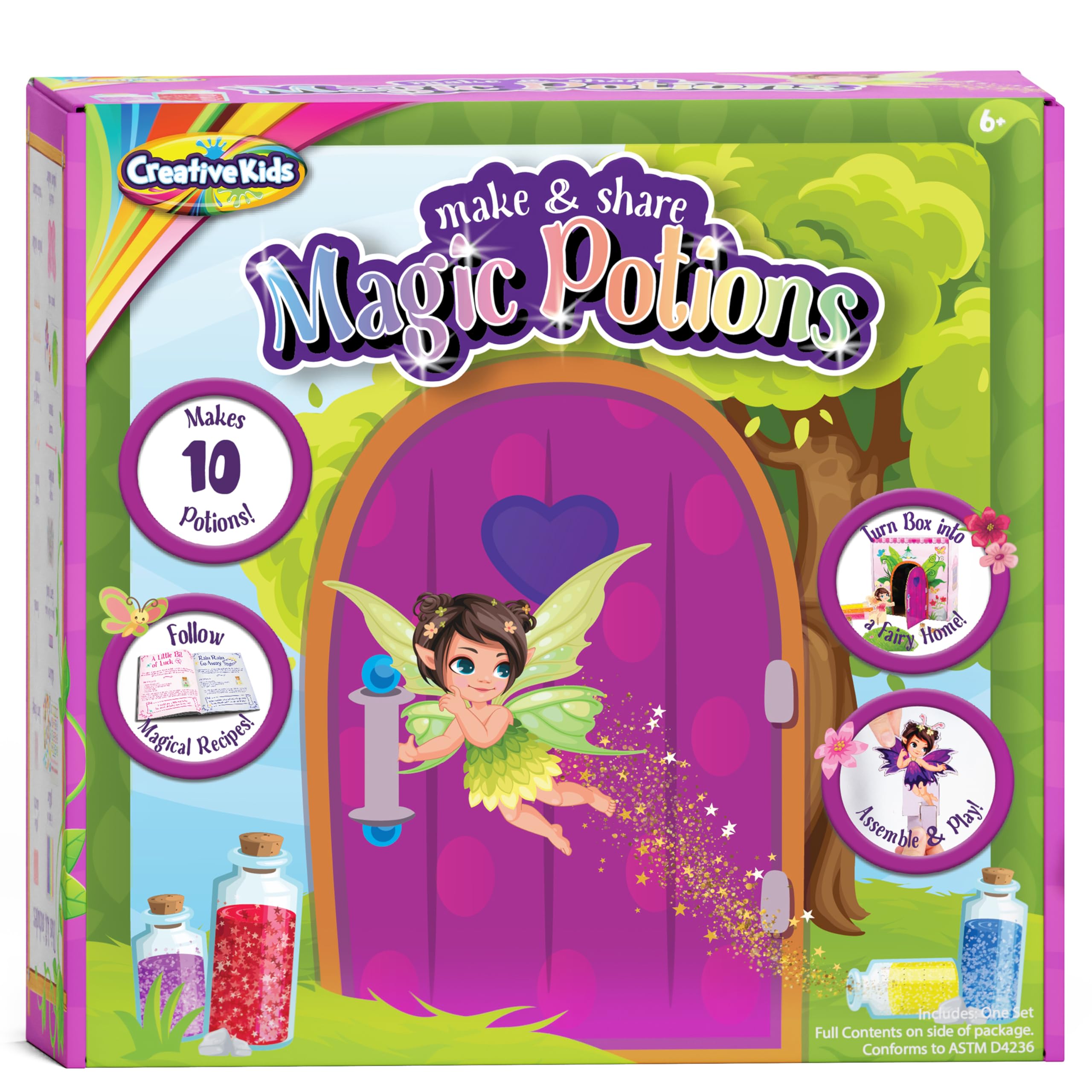 Creative Kids Magic Potions Craft Kit | Make 10 Fairy Potions | Gift for 6-9 Year Old Girls