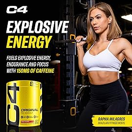 C4 Original Pre Workout Powder Fruit Punch - Vitamin C for Immune Support - Sugar Free Preworkout Energy for Men & Women - 150mg Caffeine + Beta Alanine + Creatine - 60 Servings