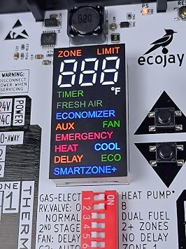 SmartZone-4X Control - 4 وحدة تحكم المنطقة KIT w / Temp sensor - استبدال عالمي للوحة تقسيم هانيويل hz432 & amp؛ أكثر