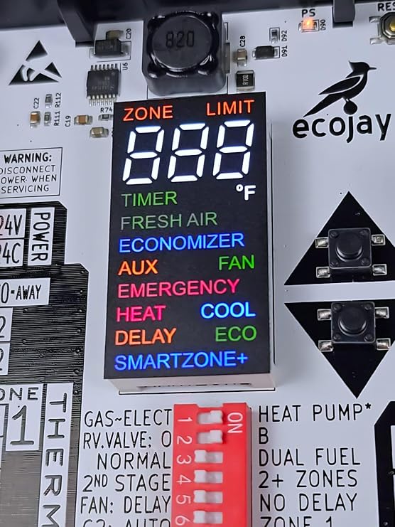 SmartZone-4X Control - 4 وحدة تحكم المنطقة KIT w / Temp sensor - استبدال عالمي للوحة تقسيم هانيويل hz432 & amp؛ أكثر