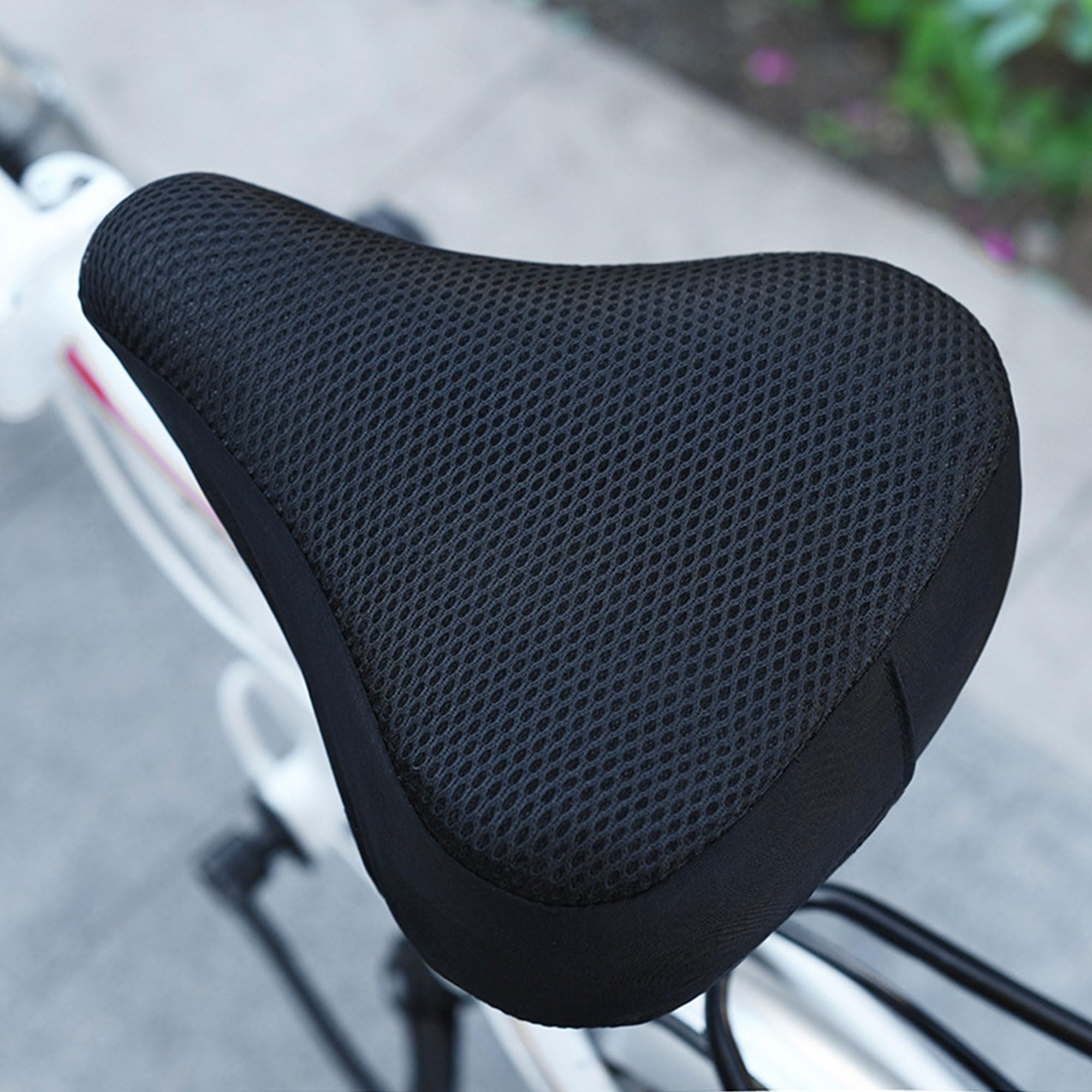 Coprisedile per bicicletta Morbido,Traspirante Comodo Cuscino Sedile Bici Morbido,Copri Sella Bici,Coprisedile Imbottito Traspirante,Coprisella per Bici Imbottito,per interni ed esterni (A)