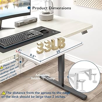Amazon.com : BONTEC Adjustable Desk Extender Tray, 27.2x9.5