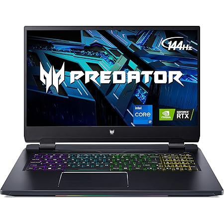 Acer Predator Helios 300 Gaming Laptop | 12th Gen Intel i7-12700H | GeForce RTX 3060 GPU | 17.3" Full HD 144Hz 3ms IPS Display | 16GB DDR5 | 512GB Gen 4 SSD | Killer Wi-Fi 6E | PH317-56-70XJ