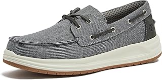 Lands' End Canvas Boat Shoes Men, Deck Shoes Mens Boat Shoes Slip Ons - Navy Blue, Tan Brown or Grey Mens Casual Shoes, Si...