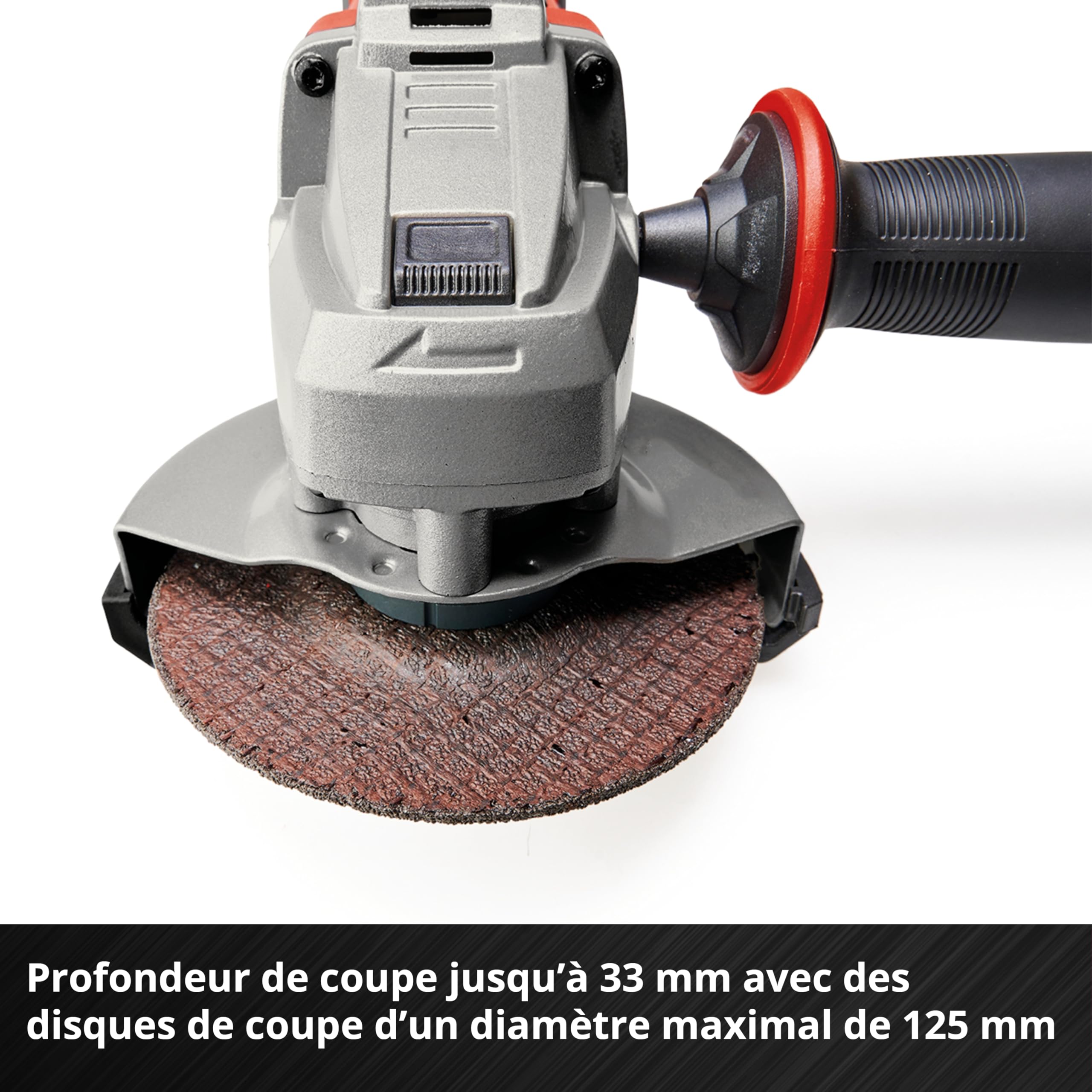 Einhell Meuleuse d’angle sans fil TE-AG 18/125-2 Li-Solo Power X-Change (18 V, disque Ø 125 mm, profondeur de coupe 33 mm, démarrage progressif, protection de coupe, sans disque, sans batterie)