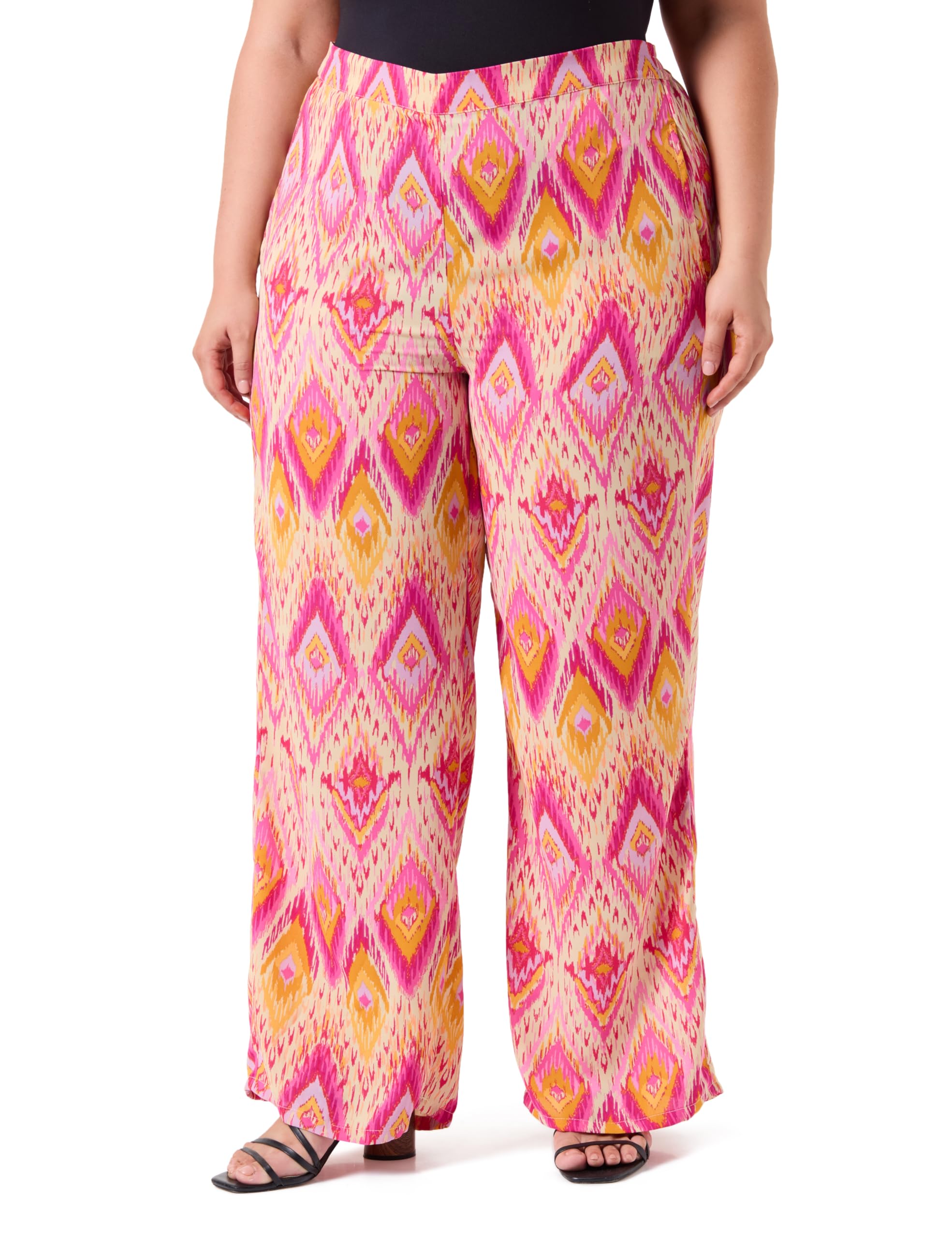 ONLY Onlalmina Life Palazzo Pants Noos Ptm, Pink, 10