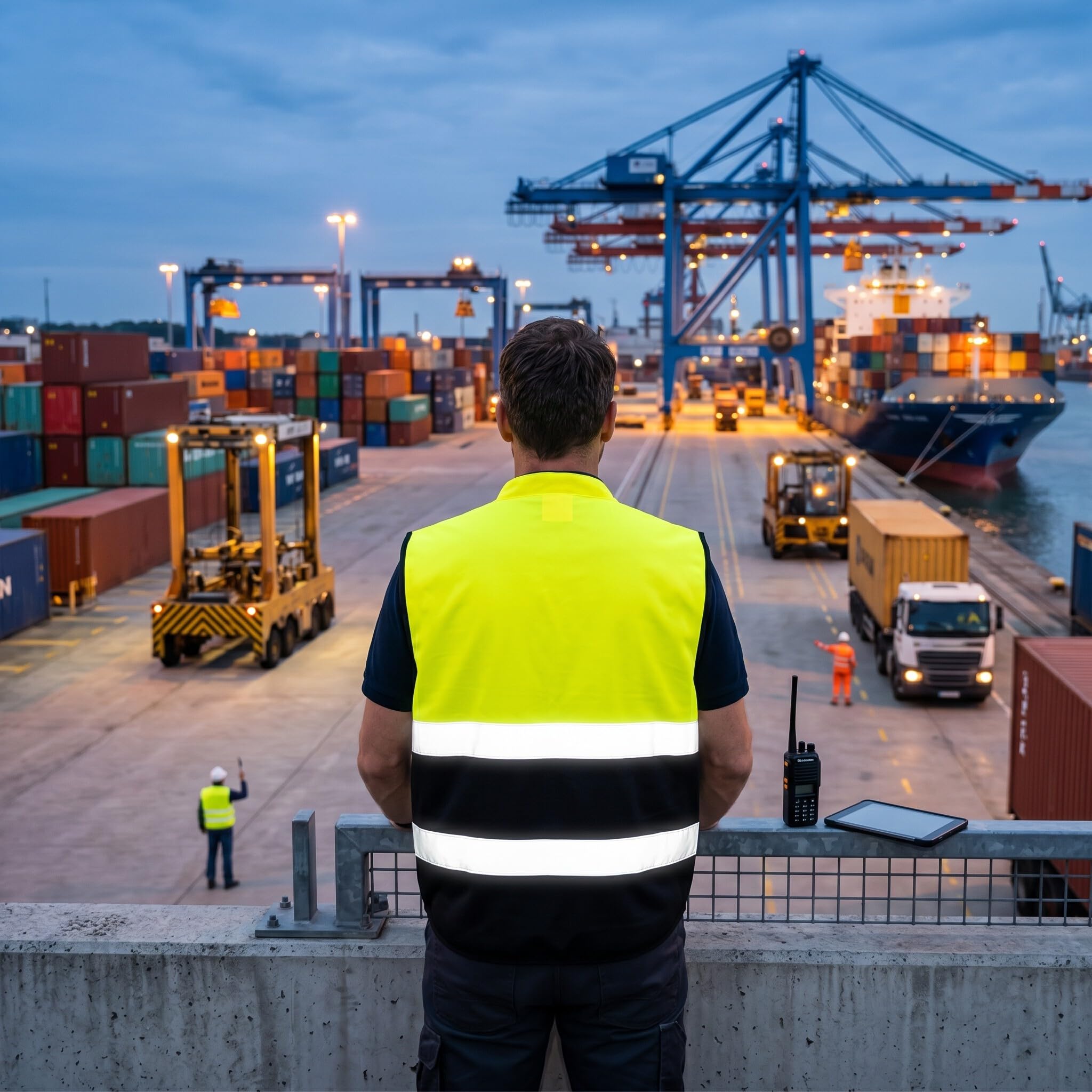 Alomejor Gilet di Sicurezza Riflettente Giallo, Gilet di Sicurezza con Cerniera Ad Alta visibilità con Tasche per Lavorare
