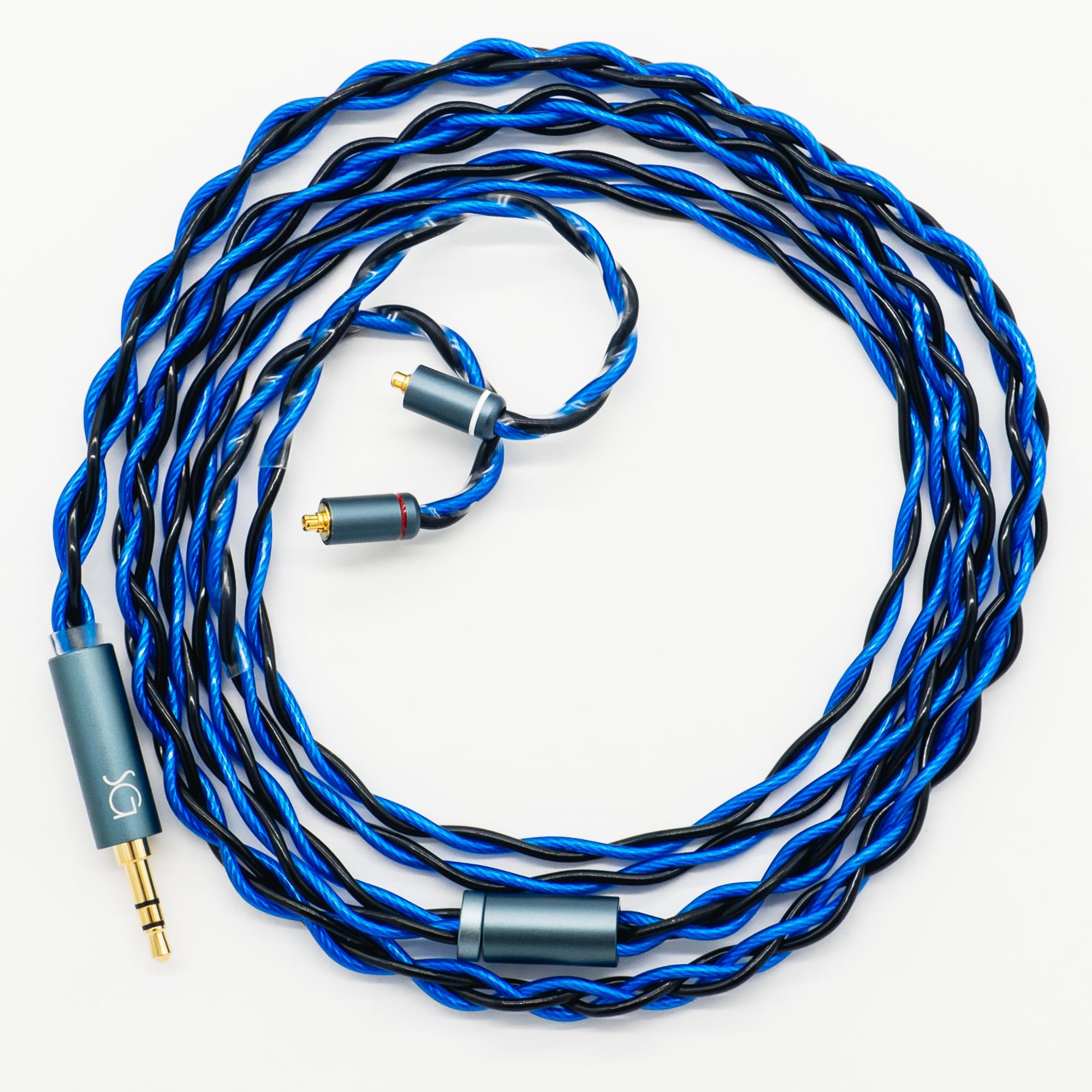 SoundsGood Blhwt バルフート 4芯 ハンドメイド リケーブル 高純度 純銀 銅銀合金 銀メッキ 無酸素銅 OFC イヤホン アップグレード ケーブル 交換ケーブル SE215 SE315 SE425 SE535 SE846 (MMCX-3.5mm)