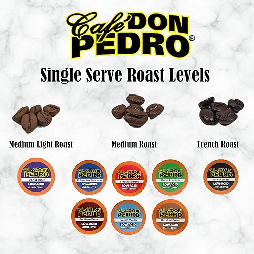 Miniatura 3 de Cafe Don Pedro Cápsulas de café de crema de avellana de bajo ácido, compatible con cafetera Keurig K-Cup, 100% Arábica, Battles Heartburn, Reflujo