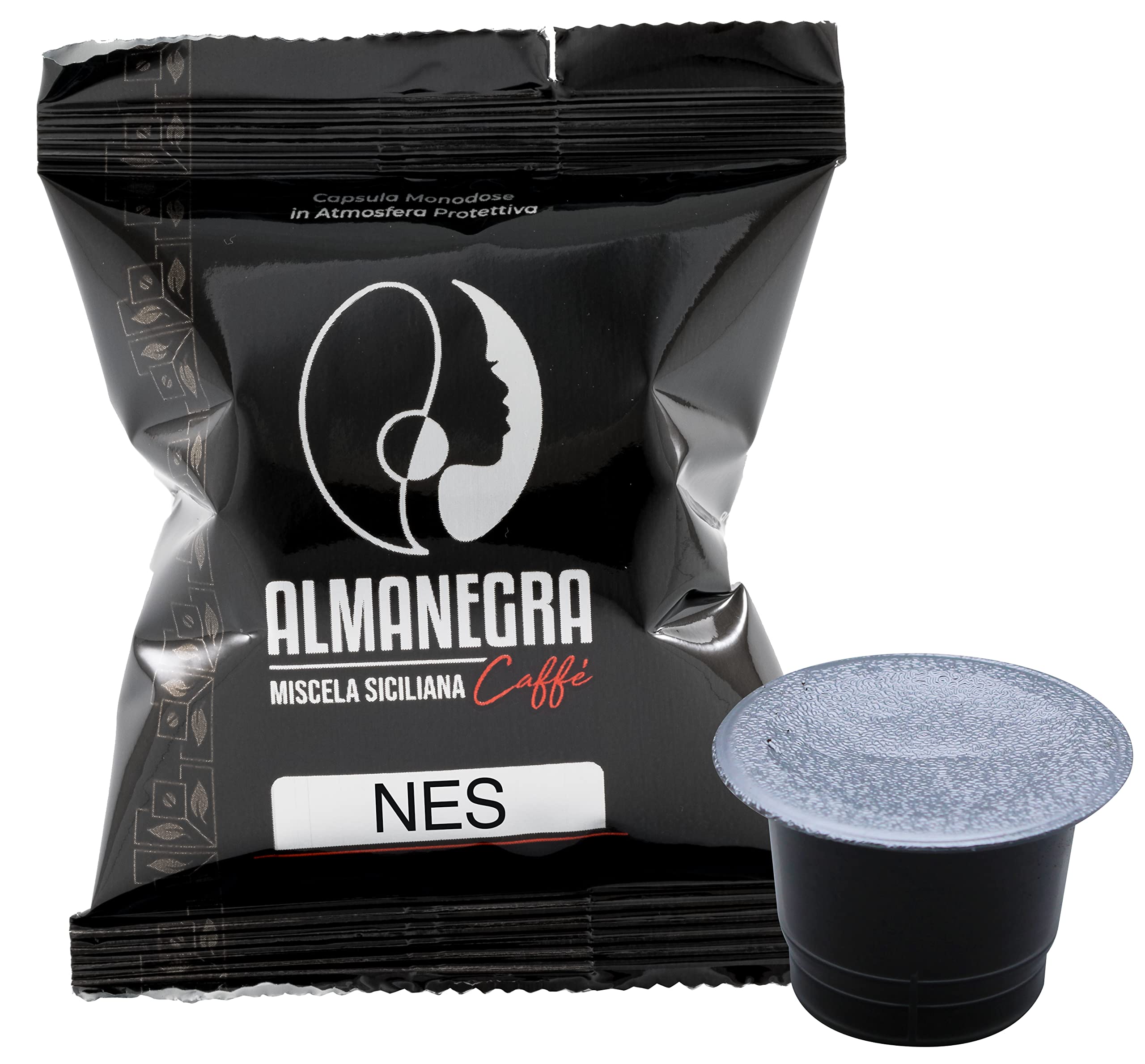 100 Capsule Cialde di Caffè Almanegra Caffe Compatibili per Nespresso