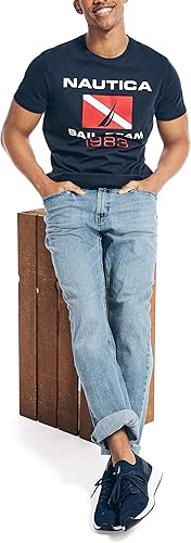 Miniatura 9 de Nautica Camiseta gráfica de manga corta 100 algodón para hombre