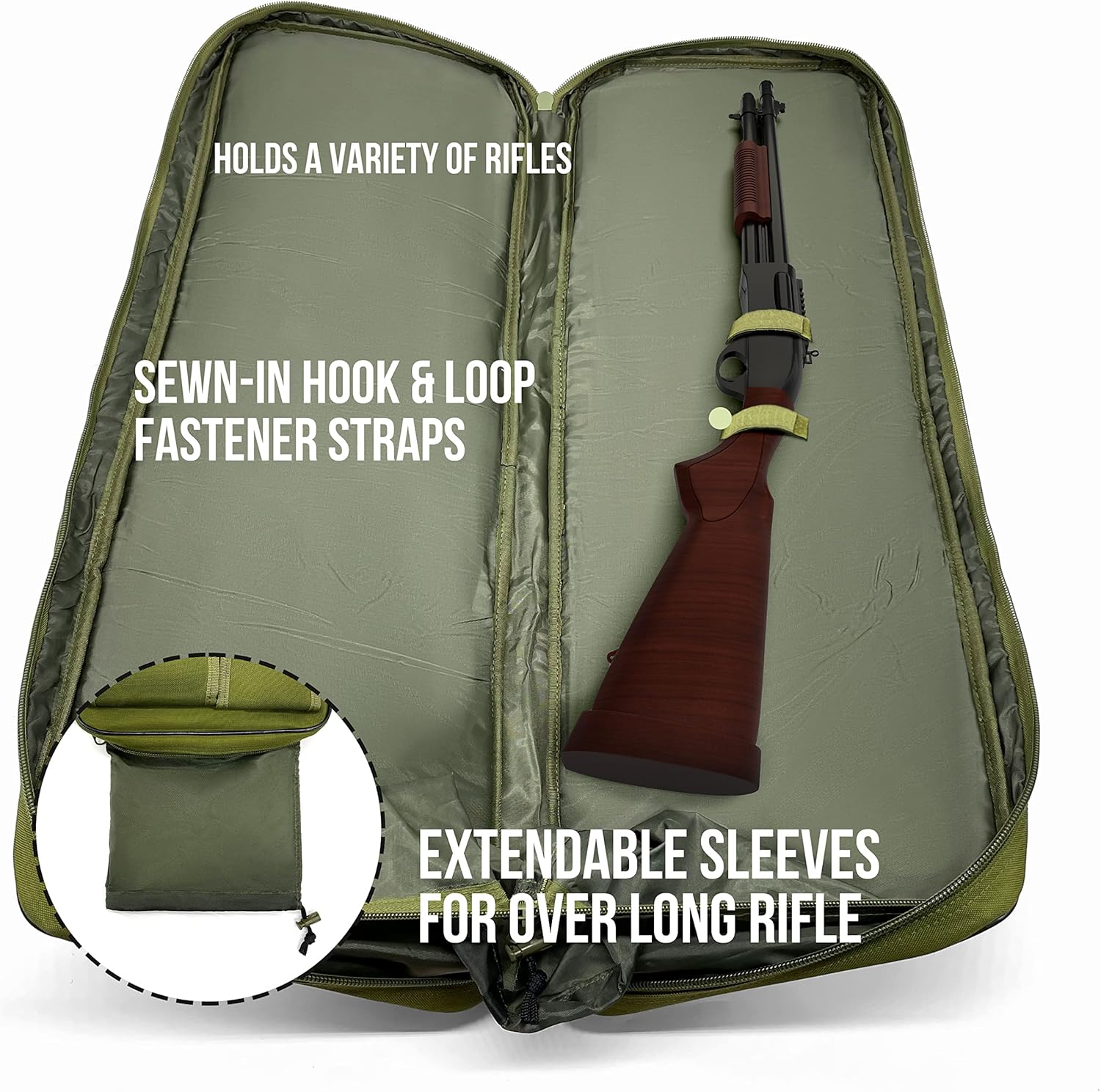 TaktZeit Tactical Rifle Case Outdoor Soft Rifle Bag for Hunting Fishing Gun Case with Adjustable Shoulder Strap