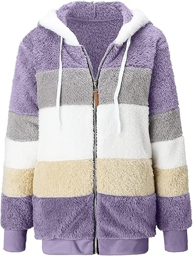 Miniatura 4 de Chaqueta Sherpa para mujer, casual, forro polar, abrigo largo de invierno, con botones, cárdigan Dwon, talla grande, abrigos con bolsillos