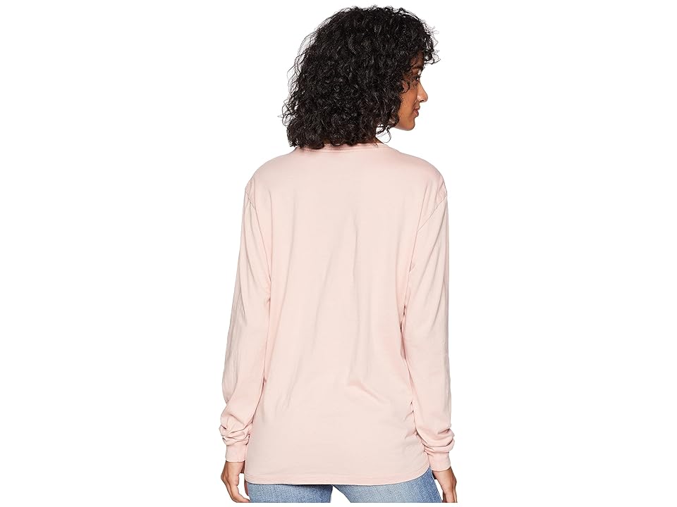 

Richer Poorer Long Sleeve Pocket Tee (Blush) Women's T Shirt, Pink