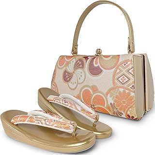 [NISHIORI] 草履バッグセット 成人式 振袖 訪問着用 10色展開 フリーサイズ 帯地 フォーマル 卒業式 入学式