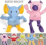 5 Pack Dog Toys Stuffed Squeaky Dog Toys Assortment Plush Animal Dog Toy Value Bundle Puppy Pet Dog Toys for Small Medium Large Dogs