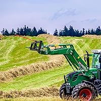 Vista 8 de VEVOR 49" Hay Spear, Bale Spears 1600lbs Loading Capacity, Skid Steer Loader Tractor Attachment with 2pcs 17.5" Stabilizer Spears, Quick Attach