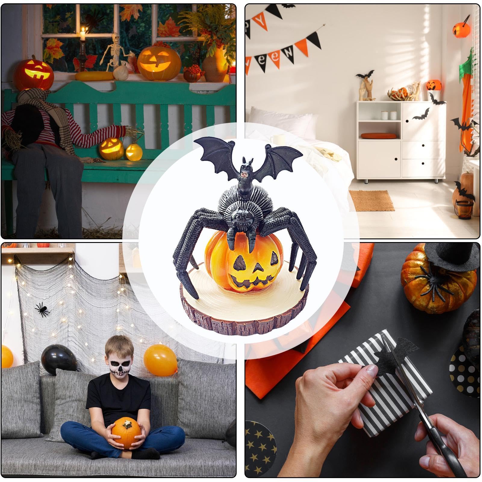 Amazon.co.jp: ハロウィンのカボチャの置物、ゴシックスパイダーの装飾