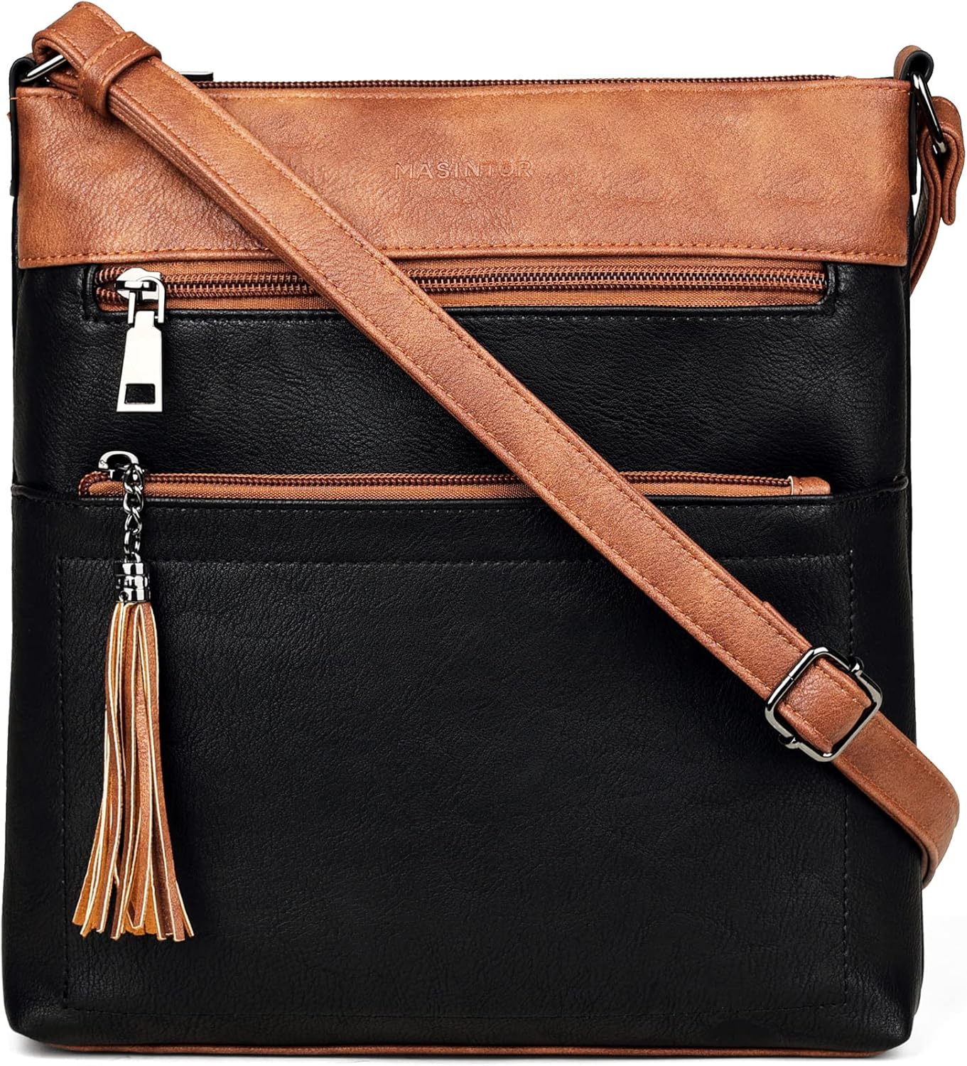 Crossbody Purses for Women, Multi Pocket Casual Crossbody Bag, Adjustable Strap Shoulder Bag with Tassel Crossbody Purses for Women, Multi Pocket Casual Crossbody Bag, Adjustable Strap Shoulder Bag with Tassel