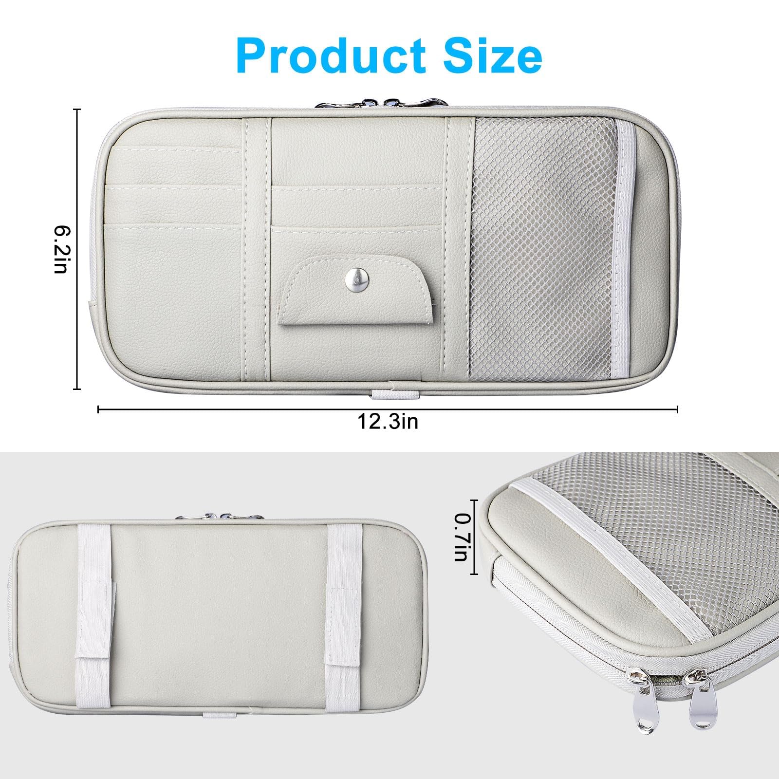 Linkstyle Organizer do Słonecznika Samochodowego, Przechowywanie w Samochodzie, SUV z Multi-Kieszeń, Netto Zamek Błyskawiczny