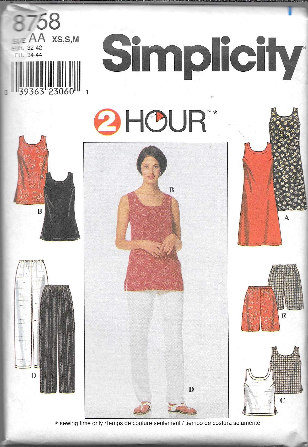 Patron de couture robe et pantalon Simplicity 8758 pour débutant