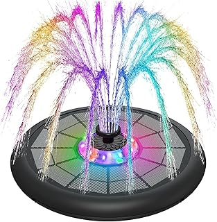 SZMP Powerful 5W Solar Powered Water Fountain for Bird Bath, Upgraded Gl...
