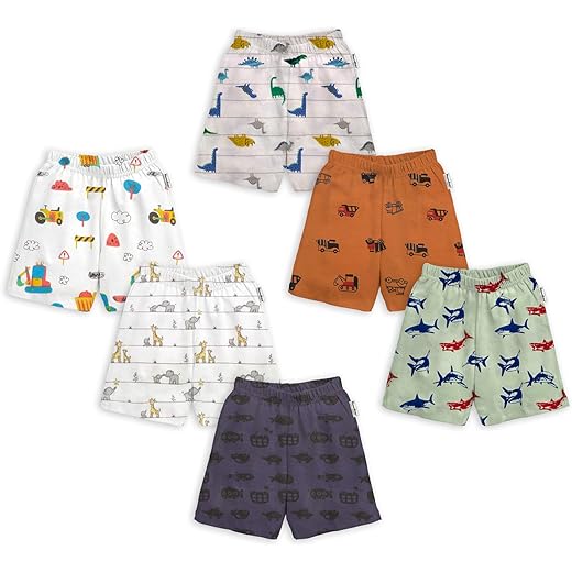 Tinchuk Printed Shorts Set of 6 Multi-Coloured