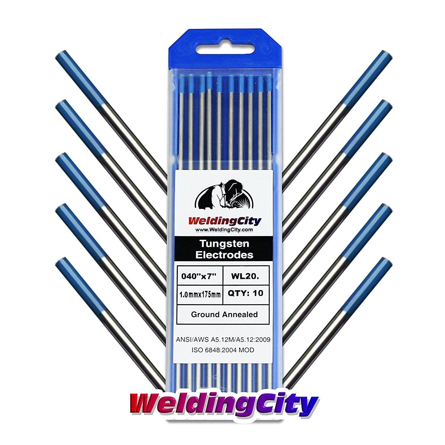 0. 040 Tungsten Electrode WL20 (Blue) WeldingCity TIG Welding