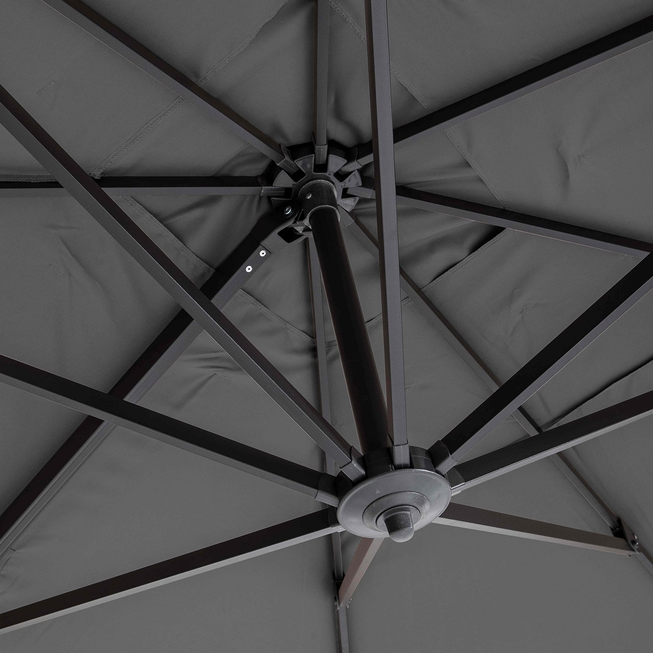 Oviala Toile pour Parasol déporté 4x3m Anthracite