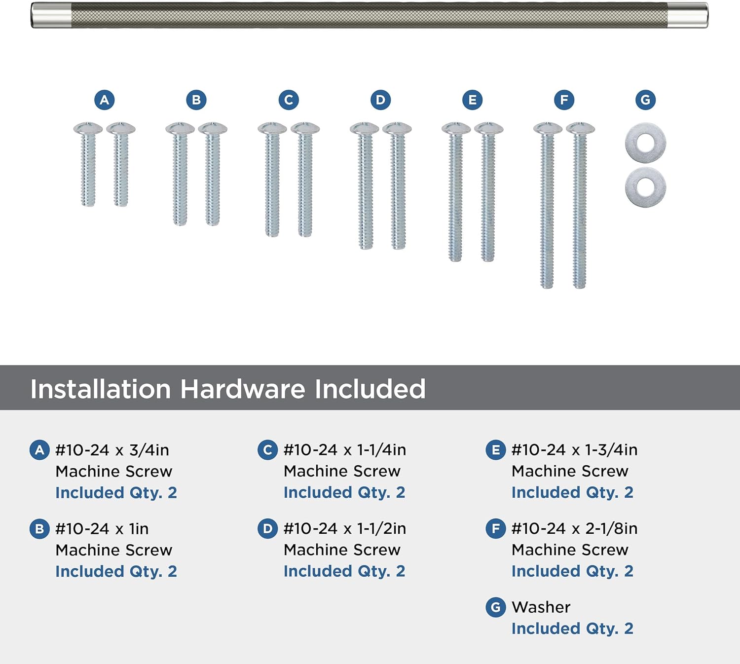 Amerock BP54041PNGM | Polished Nickel/Gunmetal Appliance Pull | 18 inch (457mm) Center-to-Center Cabinet Handle | Esquire | Furniture Hardware