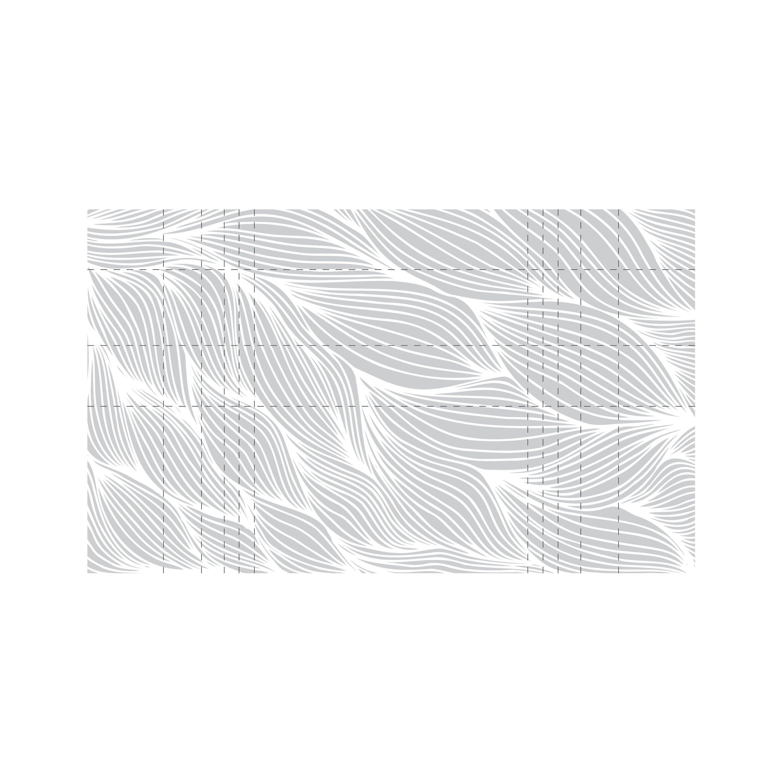 Sichtschutzfolie Fenster Küche Blätter Linien Fensterfolie Fensterdeko Milchglasfolie, 120 cm hoch, 90 cm breit