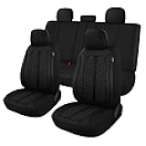 Breathable Premium Car Seat Covers Full Set，3D Air-Mesh Seat Covers for Cars，Comfortable Safety Airbag Compatible，Universal for Most Cars Sedan Truck SUV(Black)