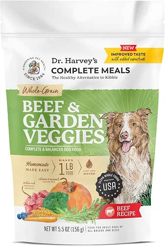 Dr. Harvey's Beef & Garden Veggies Dog Food, Whole-Grain Dehydrated